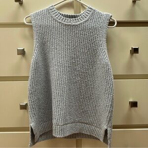 Abercrombie & Fitch Women Textural Crew Knit Sweater Shell Tank Vest LightBlue M